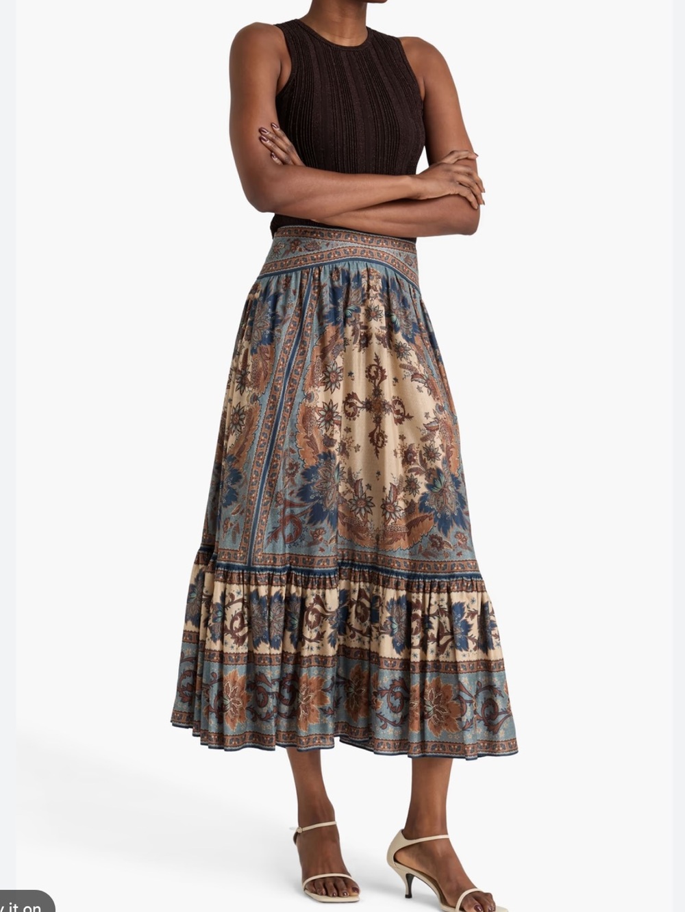 Zimmerman | Ascension Tiered Midi Skirt